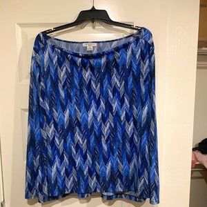 Blue patterned blouse